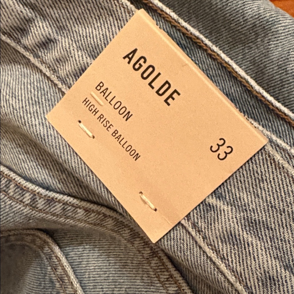 NEW Agolde Balloon Barrel Jeans in Conflict Blue - Picture 4 of 4